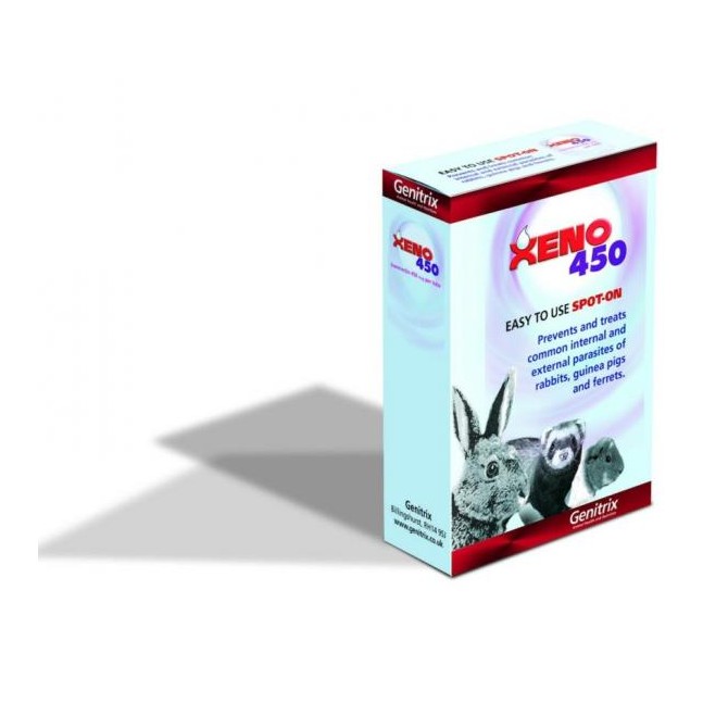 Xeno 450 spot-on for Rabbits Ferrets and Guinea pigs - box of 6