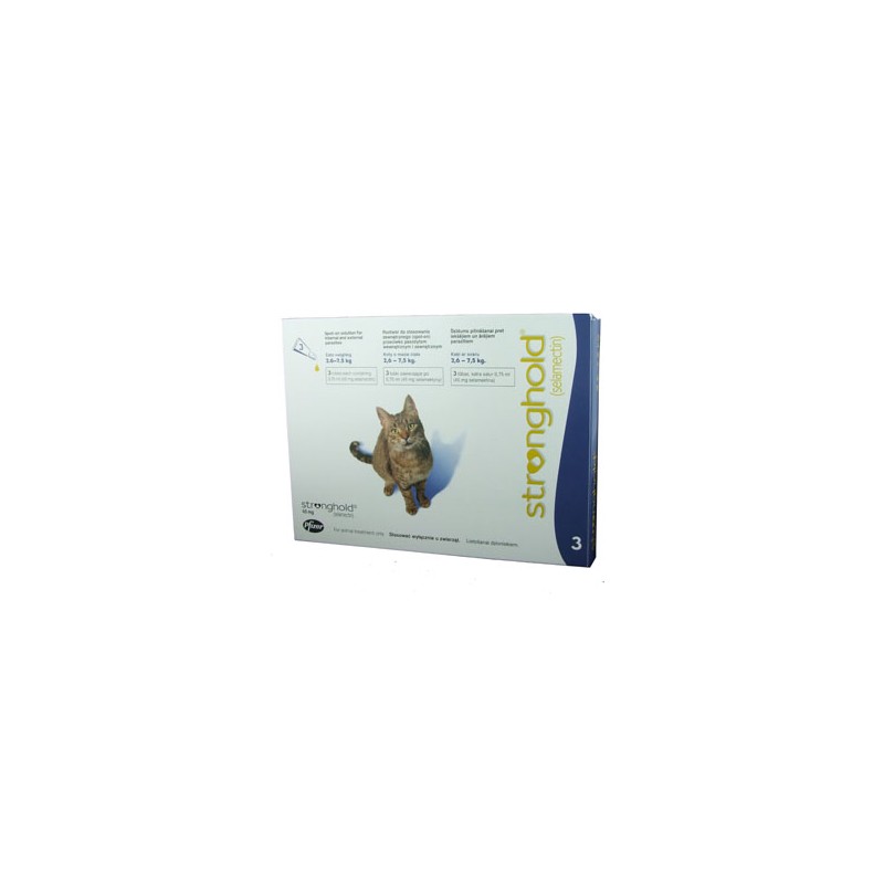 Stronghold for Fleas Cat 45mg x 3 Stronghold Pipettes Vet Dispense Stronghold for Fleas Cat 45mg x 3 Stronghold Pipettes Vet Dispense