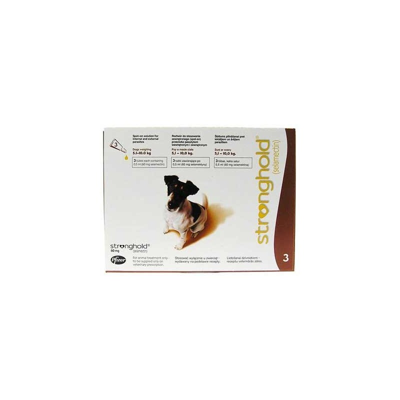 Stronghold for Fleas Small Dog 60mg x 3 Stronghold Pipettes Vet