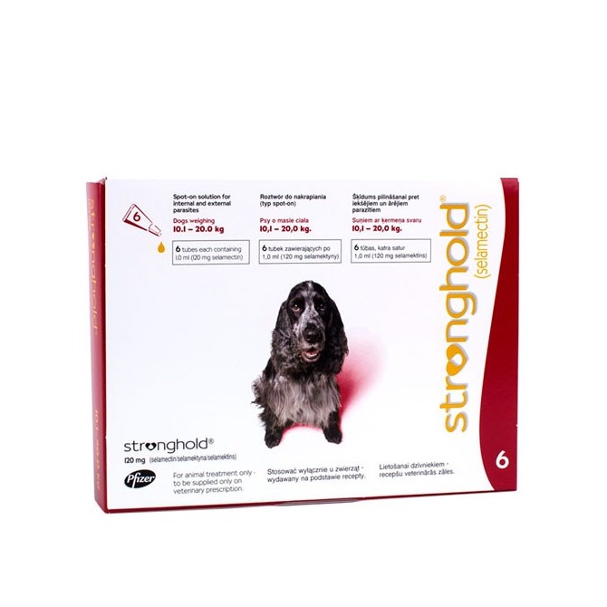 Stronghold - Medium Dog - 120mg x 6 Pipettes