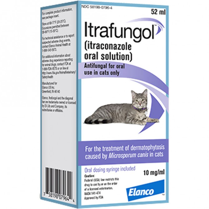 Itrafungol Oral Solution for Cats 52ml + syringe