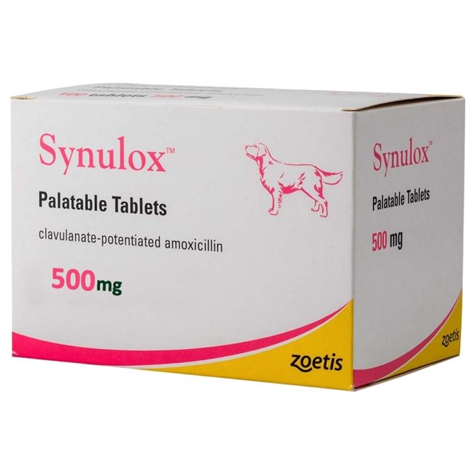 500mg Synulox Palatable Tablet - per Tablet