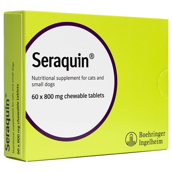 Seraquin for Cats & Small Dogs with Chondroitin pack of 60 x 800mg tablets