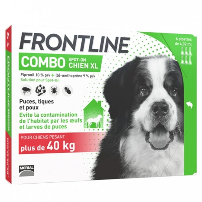 Frontline Combo Spot On x 3 Pipettes for XL Dogs 40-60kg