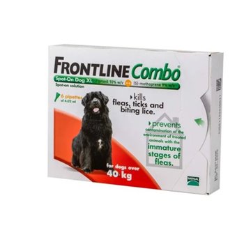 Frontline Combo Spot On x 6 Pipettes for XL Dogs 40-60kg