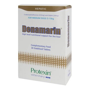 Protexin Denamarin Liver Supplement 225mg Tablets for Medium Dogs - Pack of 30