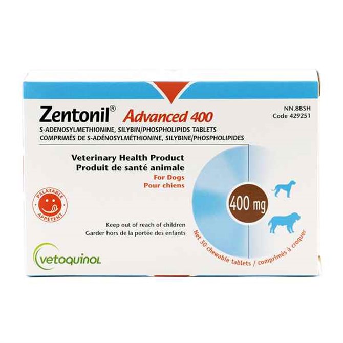 Zentonil Advanced 400mg Liver Tablets for Dogs - Pack of 30