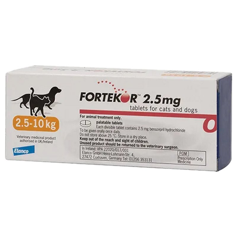 Fortekor (Benazepril) 2.5mg, 5mg, 20mg Flavoured Tablets