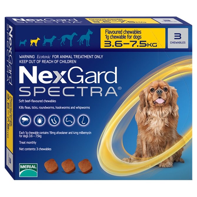 Nexgard Spectra Small Dog (3.5-7.5kg) - 3 Tablets