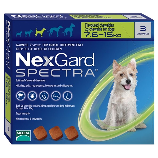 Nexgard Spectra Medium Dog (7.5-15kg) - 3 Tablets