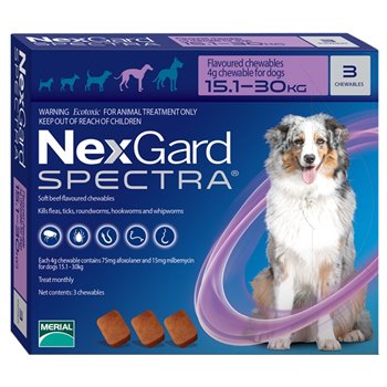 Nexgard Spectra Large Dog (15-30kg) - 3 Tablets