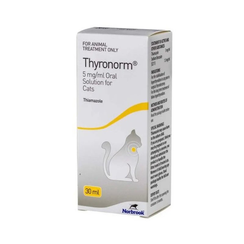 Thyronorm for Cats 30ml Thyronorm 5mg/ml for Hyperthyroidism in Cats