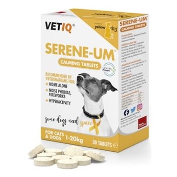Serene-UM - Behavioural - Calm Tablets for Cats & Dogs up to 20kgs - 30 Tablets