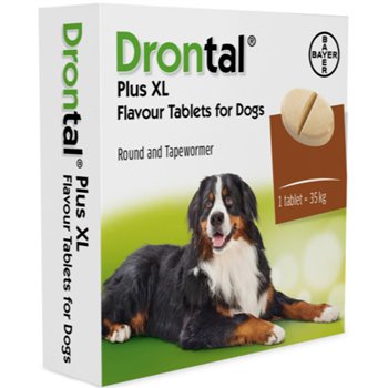 Drontal Plus XL for Dogs Worming  - per Tablet - 1 per 35kg