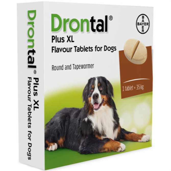 Drontal Plus XL for Dogs Worming  - per Tablet - 1 per 35kg