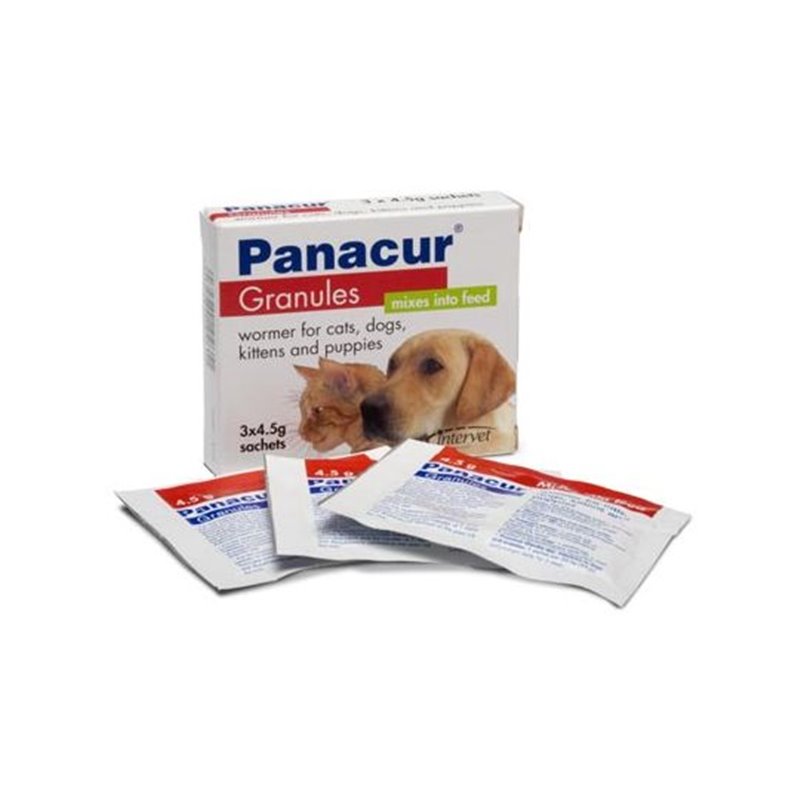 Panacur Granules 4.5g pack of 3 Panacur sachets Vet Dispense