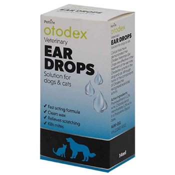 Otodex Ear Drops for Cats & Dogs - 14ml
