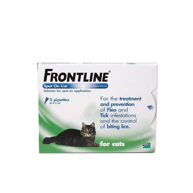Frontline Flea Spot On for Cats - 3 pipettes of 0.5 ml