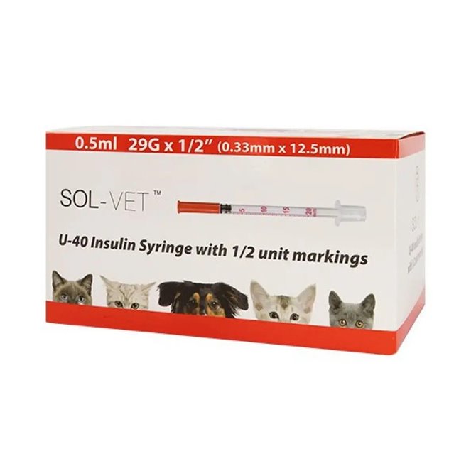 Caninsulin Syringes 0.5ml - Pack of 30