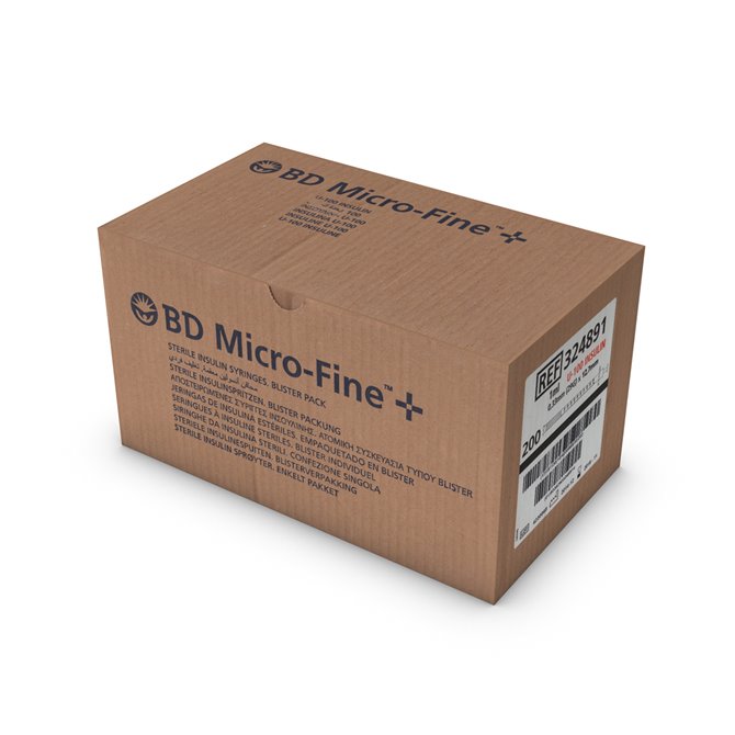 BD Microfine 0.5ml Insulin Syringes 100 i.u. per ml - Pack of 200