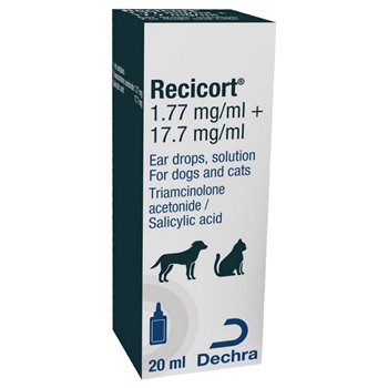 Recicort Ear Drops for Dogs and Cats - 20ml