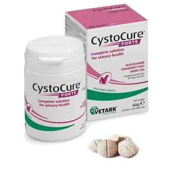 CystoCure Forte Urinary Tablets for Cats and Dogs - 30 Tablets