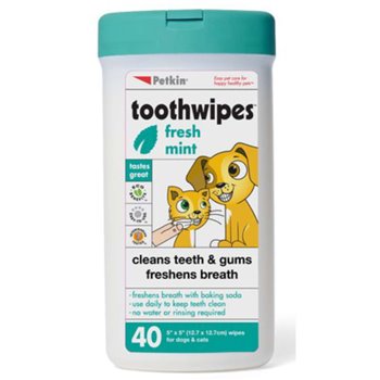 Petkin Tooth Wipes - Pack of 40
