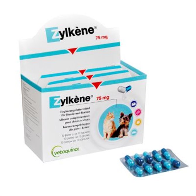 Zylkene 75mg Capsules Dogs & Cats - Pack of 100 Zylkene - Cheaper Pet ...