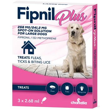 Fipnil Plus Flea & Tick - Large Dogs 20kg - 40kg - 3 Pipettes
