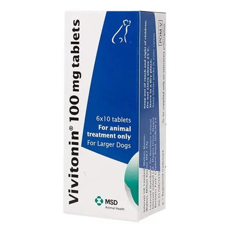 100mg Vivitonin Tablets for Dogs Vivitonin for Dogs Vet Dispense