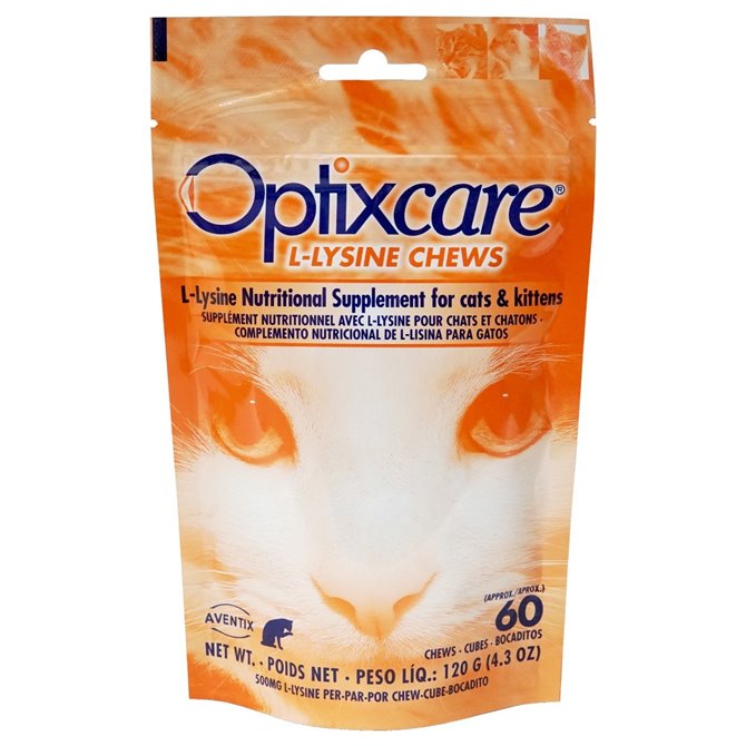 Optixcare L-Lysine Chews for Cats - 60 Pack