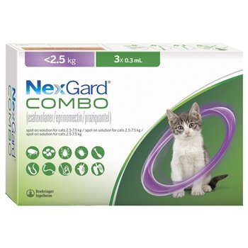 Nexgard Combo Spot-On for Small Cats - Pack of 3