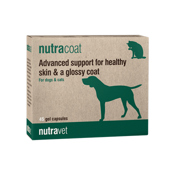 Nutravet - Nutracoat Capsules for Health Skin and Coat - Pack of 45