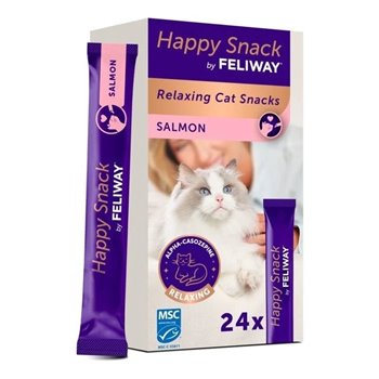 FELIWAY Happy Snack Relaxing Salmon Treat for Cats - Pack of 24