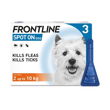 Frontline Flea Spot On for Dogs 3 pipettes of 0.67 ml - Small Dog 2-10KG