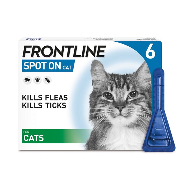Frontline Flea Spot On for Cats - 6 pipettes of 0.5 ml