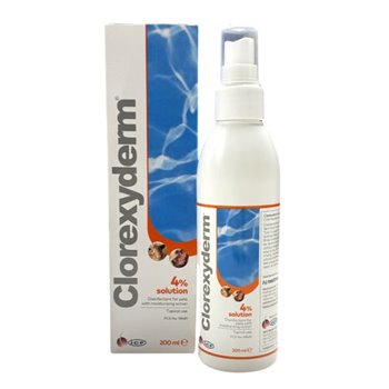 Clorexyderm 4% Solution Spray for Dogs and Cats - 200ml