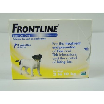 Frontline Flea Spot On for Dogs 3 pipettes of 0.67 ml - Small Dog 2-10KG