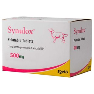 Synulox for Dogs & Cats is an antibiotic containing the active ingredients amoxicillin and potassium clavulanate. Learn about Synulox