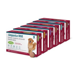 Simparica Trio Tablets for Dogs - Pack of 3 and 6